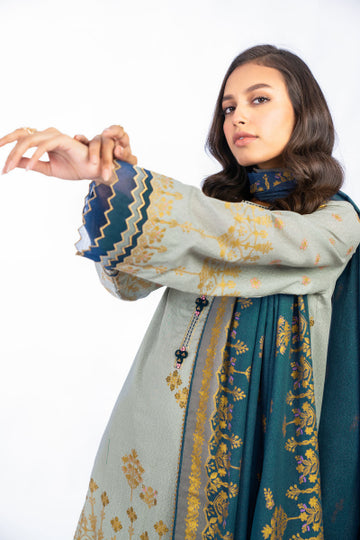 Alkaram FW-32.1-22-Grey Winter Collection 2022 Online Shopping